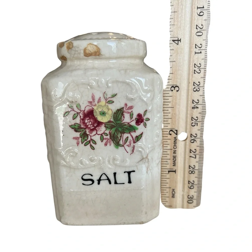 Large Vintage Transferware Salt & Pepper Shakers, Made in Japan - Picture 4 of 7